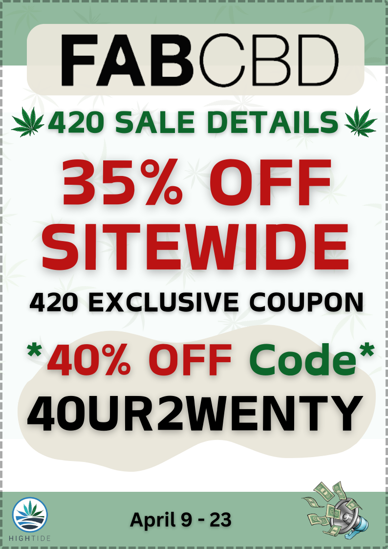 FAB CBD 420 Sale Details 35% off sitewide